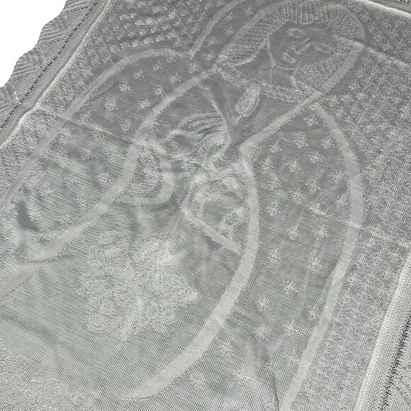 Baptism Blanket Creaciones Baby Patros Afghan Virgin Mary Christening Receiving - Picture 13 of 14